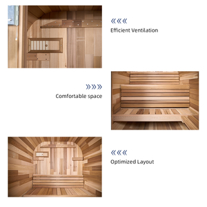 Lujo 1-2 personas al aire libre Cedar Cube Sauna Room Square Spa Sauna Cabina por fabricante - Product Image 3