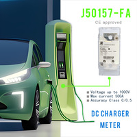Medidor electrónico de CC para uso industrial, medidor de riel DIN con certificación CE, pila/estación de carga EV, cargador de CC, medidor de energía