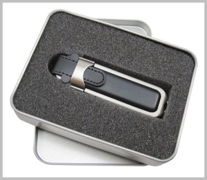 Tùy chỉnh da <span class=keywords><strong>USB</strong></span> bộ nhớ Flash Đĩa Bút ngón tay cái Drive với khung kim loại và hộp thiếc cho chương trình khuyến mãi quà tặng quà tặng quảng cáo - Product Image 5