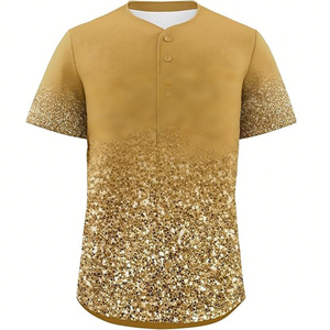 Fabriek Op Maat Gemaakte Sublimatie Bedrukte Jeugd Lege Knoop Honkbalshirts - Product Image 2