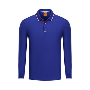 Camisa Polo Azul Rey de Manga Larga, Cuello Camisero, Tejido de Algodón, Uniforme de Trabajo para Hombre, Camisa Cultural para Instituciones Educativas - Product Image 1
