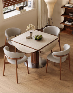 <span class=keywords><strong>Tavolo</strong></span> da pranzo quadrato convertibile e sedie Set, stile nordico <span class=keywords><strong>salvaspazio</strong></span> mobili da sala da pranzo con <span class=keywords><strong>tavolo</strong></span> regolabile - Product Image 6