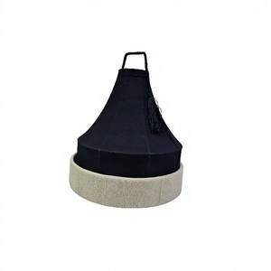 Iron And Jute <b>Round</b> Shape Food Tray With <b>Clothes</b> Cover Finest Quality Decorative Serving Tray At Reasonable Prices - Product Image 1