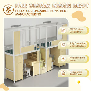 Muebles para Residencia Estudiantil al por Mayor, Cama Alta Versátil con Escritorio, Cama <span class=keywords><strong>Litera</strong></span> Funcional con Espacio Optimizado, con Cama Alta y Escritorio - Product Image 2