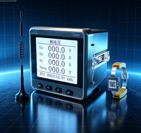 EASTSONG ES600 Dispositivo Inalámbrico de Medición de Temperatura, Medidor de Potencia de 6 Canales para Equipos de Control, RS485 Modbus RTU, Medidor de Panel LCD, IP65