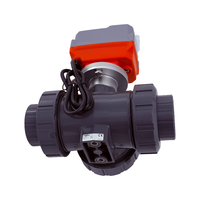Vanne à boisseau sphérique électrique intelligente Radiant en PVC 3 voies DN15-DN50