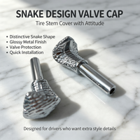 Nouvel accessoire automobile : Capuchon de valve en forme de tête de serpent, universel, facile à installer