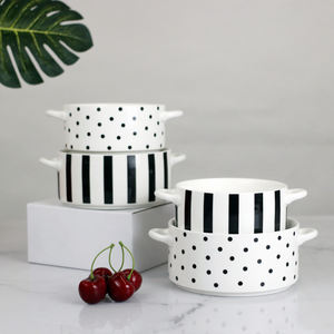 Cuencos de porcelana redondos para sopa, conjunto de cuencos de 30 onzas con asas para cebolla francesa, sopa, Chile, ternera, juego de cuencos de cerámica para sopa - Product Image 5