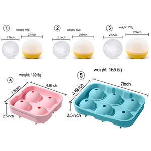 Molde de Silicona Redondo para Hielo, Personalizado, para Whisky, <span class=keywords><strong>Hockey</strong></span>, Fabricante de Bolas de Hielo Transparentes, Juego de Bandejas con Tapa - Product Image 4