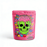 Waterdichte ijsjes fruit snoep ananas design ziplock 3,5 gummy zakjes verpakking gepersonaliseerde kinderveilige mylar zakken