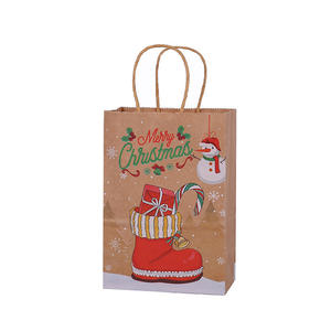 Bolsas de regalo de Navidad, bolsas de regalo personalizadas con logotipo, papel con cordón de marca utilizado para regalo de dulces de vacaciones - Product Image 1