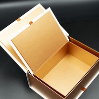 Carpeta de Regalo de Papel Artístico Personalizada, Caja Vacía de Embalaje Blanca Brillante con Lazo