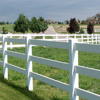 Clôture pour chevaux blanche, 1,5 m de haut, 2,4 m de large, 3 rails, clôture pour chevaux de haute qualité en plastique, pour arène équestre