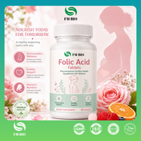 Comprimés d'acide folique en marque blanche OEM pour femmes : Complément quotidien de bien-être reproductif et de préconception