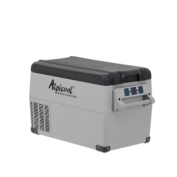 Alpicool電気クーラーボックスDC12v 24v AC 100v24vオートキャンプオフロードコンプレッサーカー冷蔵庫ポータブル小型ミニ冷蔵庫