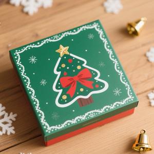 エレガントなクリスマスギフトボックスカスタマイズ可能な形状卸売マット仕上げリジッドハード段ボールふたとベースクリスマスギフト用 - Product Image 1