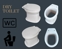 WC moderne en céramique chinoise à poser au sol, deux pièces, pour villas et hôtels