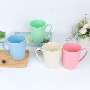 Simple <b>Mug</b> Household Water Cup Thickened <b>Plastic</b> Handle Drop Proof Logo Printable Wholesale - Product Image 4