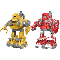 2022 नवीनतम रोबोट खिलौना निर्माण किट सेट बहु परिवर्तन को जोड़ती 1 में 5 Trasformare ब्लॉक खिलौना