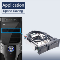 Boîtier pour pc multifonction sans outil à échange à chaud à 2 baies 2.5 3.5 Boîtier SATA interne Hdd Mobile Rack