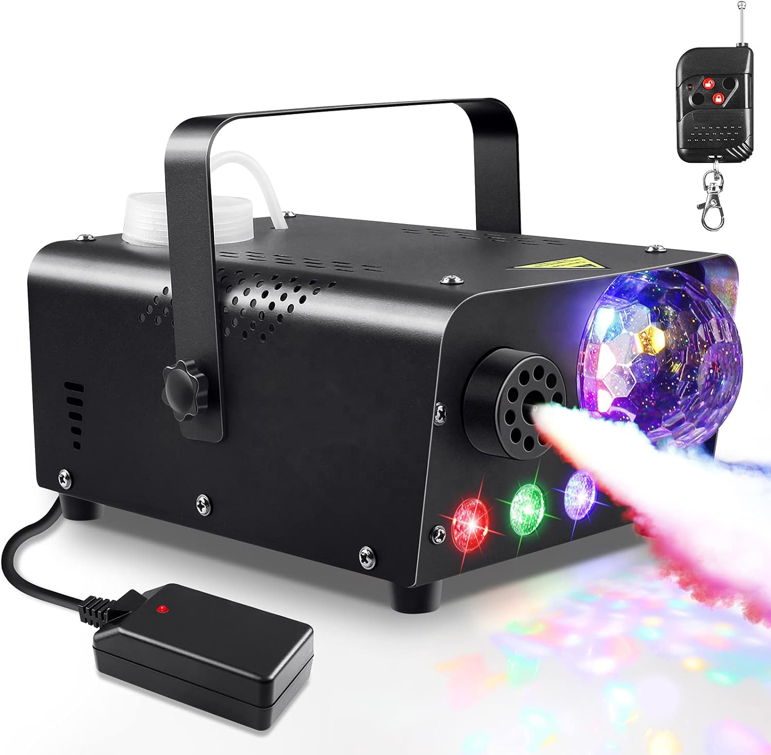 Machine à Fumée 500W Avec LED RVB - Effet Disco, Halloween, Fête - Neuve