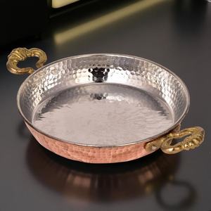 Poêle en cuivre à impact classique Poêle en cuivre élégante avec base conductrice de chaleur - Product Image 3