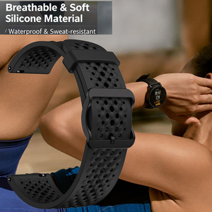 Correa de silicona transpirable de 22mm para <span class=keywords><strong>Huawei</strong></span> <span class=keywords><strong>Watch</strong></span> <span class=keywords><strong>GT</strong></span> <span class=keywords><strong>Runner</strong></span> 2 GT6 6Pro GT5 GT4 <span class=keywords><strong>46mm</strong></span>, pulsera de repuesto para Galaxy <span class=keywords><strong>Watch</strong></span> 3 45mm <span class=keywords><strong>46mm</strong></span> - Product Image 4