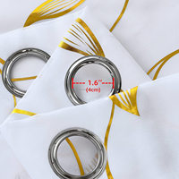 Rideaux de fenêtre à œillets verticaux en voile de polyester de haute qualité 2025, sur mesure, plissés, modernes, imprimés motif corde, effet feuille métallisée