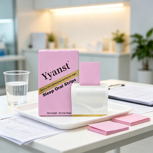 Bandes de film orales dissolvables à base de plantes, 30 pièces, rose clair avec rayures dorées, boîte en papier, OEM, marque privée, vente en gros - Product Image 6