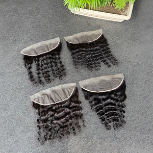 Venta al por mayor directa de fábrica: Cabello virgen 100% sin procesar, frontal de encaje HD 13x4 suelto profundo, 12-20 pulgadas, 5x5, 6x6, color negro virgen. - Product Image 5