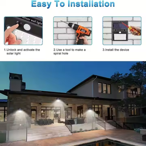 Lámpara Solar de Pared con Sensor de Movimiento de 20 LED, 1 Modo, Funcionamiento Sencillo, Seguridad Inalámbrica, IP64, Impermeable, para Puerta Principal y Patio Trasero - Product Image 3