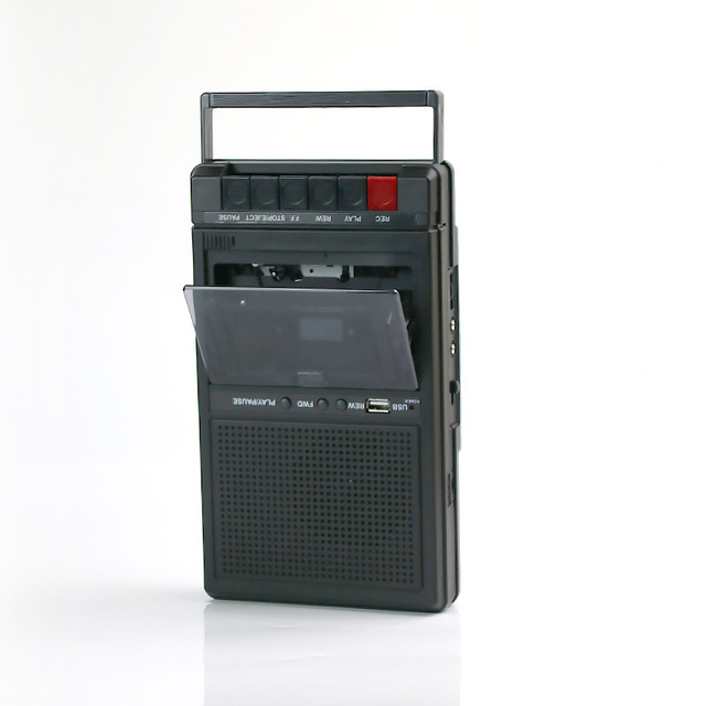 Retro Stereo Tape Drive with USB & for Auto Reverse Cassette Transcription Cross-border Portable Player Speaker