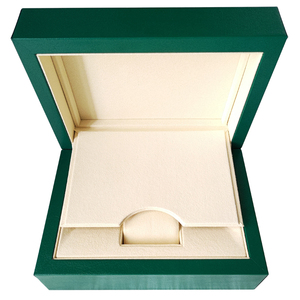 Caja de Reloj de Madera Verde Personalizada con Material Protector de PU y MDF, Estuche de Empaque de Alta Gama con Libro de Certificado - Product Image 3