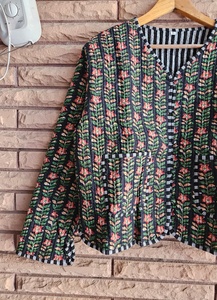 Women's Winter Type Handmade Quilted Cotton Coat Indian Block Print Boho Women Coat, Gift For Her Great Price - Product Image 4