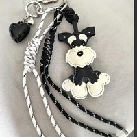 Accessoires de Décoration de Sac à Main et Sac à Dos: Pendentifs Teckel en Cuir, Breloques, Cordon Tressé en Nylon, Sangle Chaîne — Vente en Gros