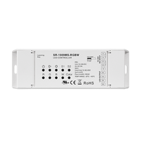 Contrôleur LED RGBW manuel RF SR1009MSRGBW 12-36VDC 4 canaux 5A 10 modes dynamiques Mémoire de scènes S1 S2
