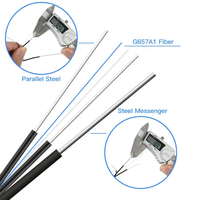 Precio de fábrica FTTH Drop Cable de 1 hilo fibra optica roll 4 Core GJYXCH GJYXFCH 1 Core 2 Core 1KM 2KM Cable de caída de fibra óptica