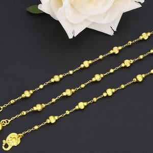 กำไลข้อมือ JXX ดีไซน์ใหม่ ชุบทอง 24K รูปทรงลูกปัด สไตล์ทันสมัย วัสดุทำจากทองเหลือง - Product Image 1