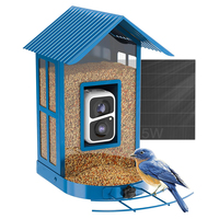JH-Mech Mangeoire à oiseaux personnalisée de haute qualité pour patio Mangeoire à oiseaux portable étanche à base ronde en acier au carbone Cage suspendue