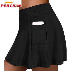 شعار مخصص تصميم تنس Skorts Padel ملابس Pickleball تنورة تنس 2 I n 1 تنورة تنس نسائية مع جيوب وشورت - Product Image 5