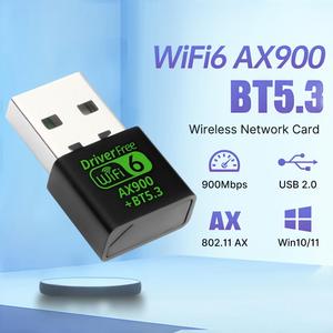 Adaptador WiFi para PC AX900 WiFi 6 BT 5.3 2 en 1 Combo de Doble Banda Plug and Play, Compre una Tarjeta de Red Inalámbrica para Computadoras - Product Image 1