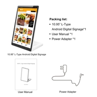 Support de tablette Android fixe de type L intégré avec base en L pour affichage public antivol sur comptoir