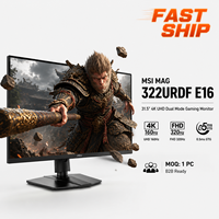 Monitor para juegos MSI MAG 322URDF E16 de 31.5 pulgadas, 4K UHD, 160Hz FHD, 320Hz modo dual, Rapid IPS, 0.5ms, HDR, 131% sRGB, nuevo, para deportes electrónicos y PC.