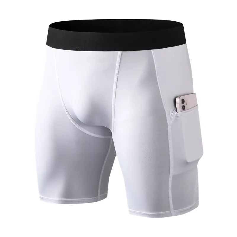 Shorts Fitness Quick Drying Fitness Shorts With Pockets Men Compression Gym Sporting Tight