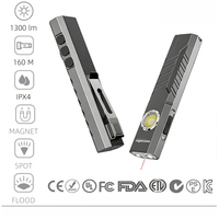 Linterna ST3 Pro con Interruptor Magnético, Láser Rojo, Recargable por USB-C, Resistente al Agua, de Aluminio, LED, Haz de Luz Amplio