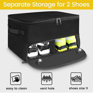 Organizador de Maletero de Golf de 2 Niveles para Hombre con Compartimento Ventilado Independiente para 2 Pares de Zapatos - Product Image 2