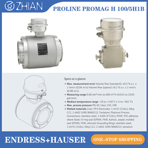 เครื่องวัดอัตราการไหลแบบกะทัดรัด Promag H100 ของแท้จาก E+H สำหรับอุตสาหกรรมอาหาร เครื่องดื่ม และยา ระดับสุขอนามัย Endress Hauser 5H1B - Product Image 3