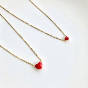 Collier Cœur Hypoallergénique en Argent 925 Dylam, Breloque Émaillée Personnalisée, Pendentif en Argent Sterling, Vente en Gros - Product Image 4