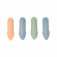 Nuevo Cepillo de Dientes Portátil para Mascotas, Perros y Gatos, con Funda Protectora para los Dedos, Antibacteriano, Antiinflamatorio, Elimina el Sarro, Cuidado Bucal