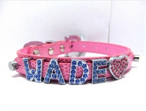 Collar brillante para mascotas con hebilla de diamantes de imitación y textura de piel de serpiente, correa para el cuello de perro o gato para disfrazarse - Product Image 4